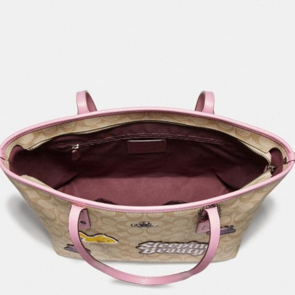 Authentic Coach leather Disney collection L.Edition zip top tote - Picture 3 of 12